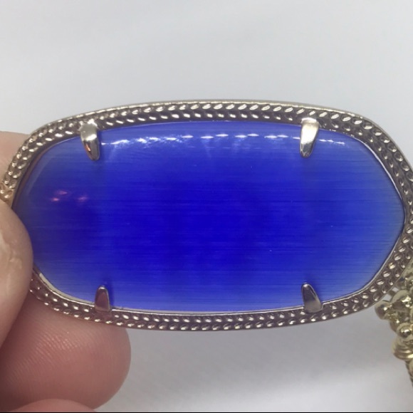 Retired Kendra Scott Rayne Cobalt Blue Cat’s Eye! - Picture 6 of 6